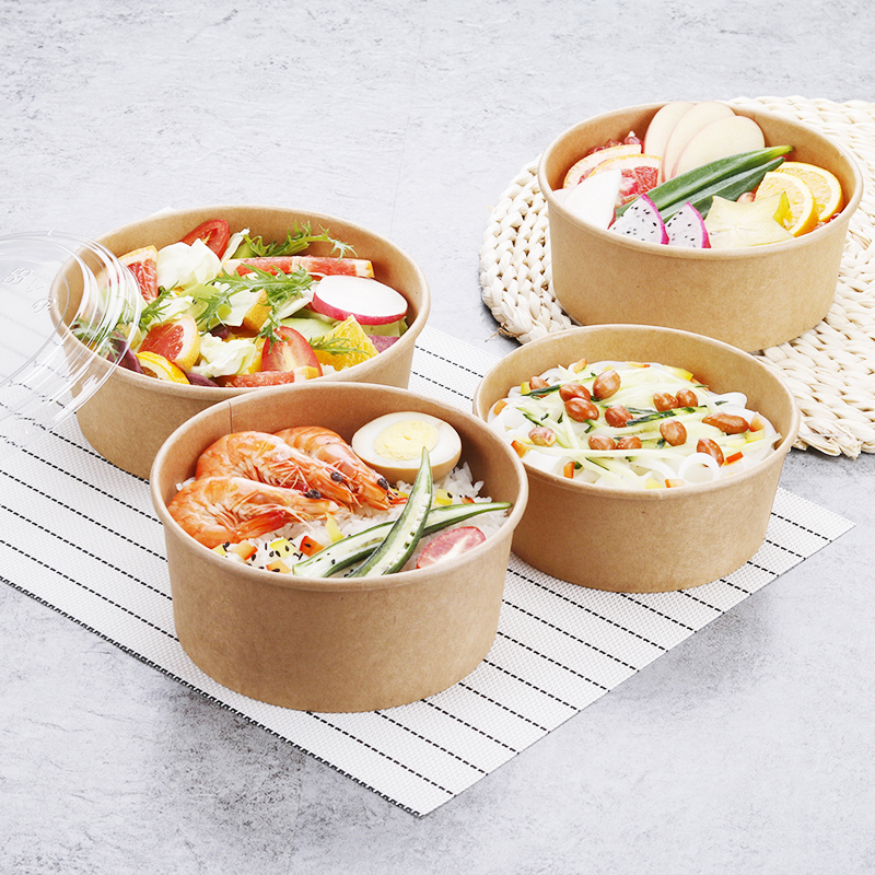 Custom Paper Salad Bowls for Fruit & Cold Meals