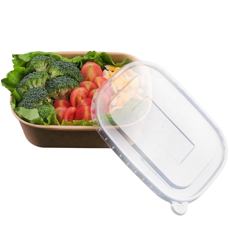 PP Plastic Lids for Rectangular Paper Bowls